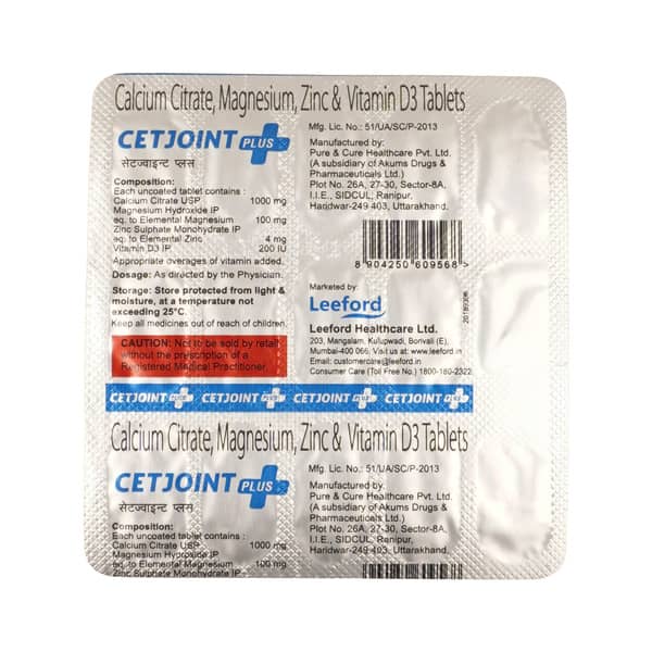 Cetjoint Plus Strip Of 15 Tablets