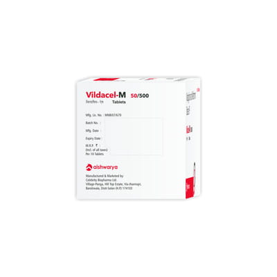 Vildacel M 50/500mg Strip Of 10 Tablets