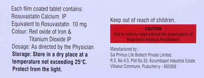 Rozstyl 10mg Strip Of 10 Tablets