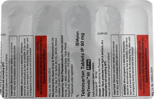 Mytenslo 80mg Strip Of 10 Tablets