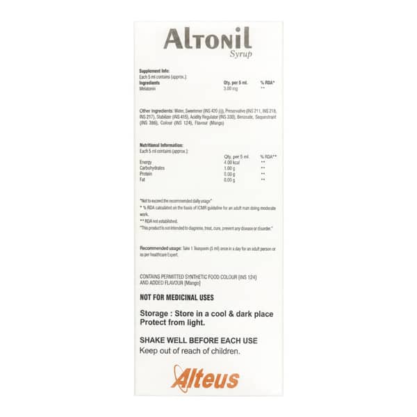 Altonil Bottle Of 100Ml Syrup