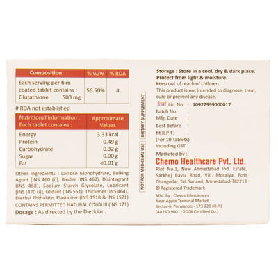 Glutiox 500mg Strip Of 10 Tablets