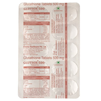 Glutiox 500mg Strip Of 10 Tablets