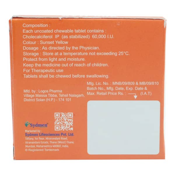 Syd 60K Strip Of 4 Chewable Tablets