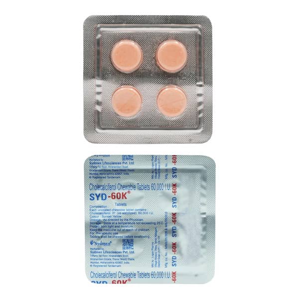 Syd 60K Strip Of 4 Chewable Tablets