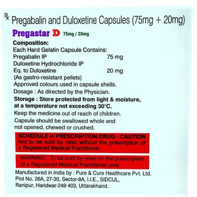 Pregastar D 75/20mg Strip Of 10 Capsules