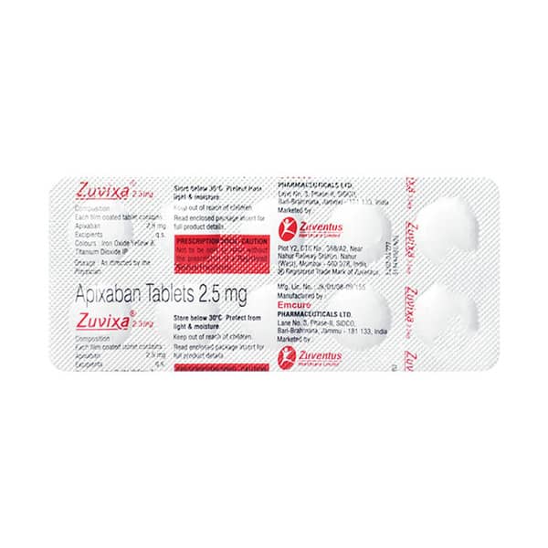 Zuvixa 2.5Mg Strip Of 10 Tablets