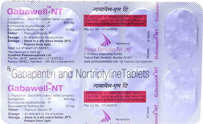 Gabawell Nt 400/10mg Strip Of 10 Tablets