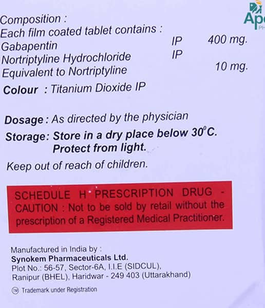 Gabawell Nt 400/10mg Strip Of 10 Tablets