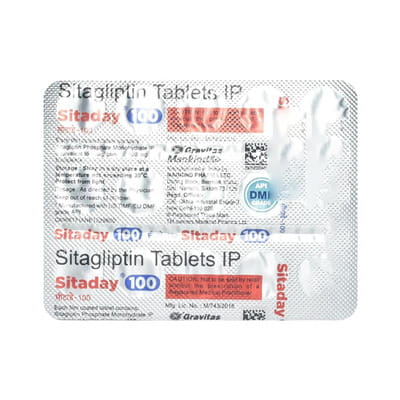 Sitaday 100mg Strip Of 15 Tablets
