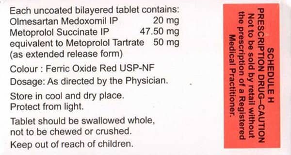 ओलमेसर एम 50एमजी की स्ट्रिप 15 टैबलेट्स