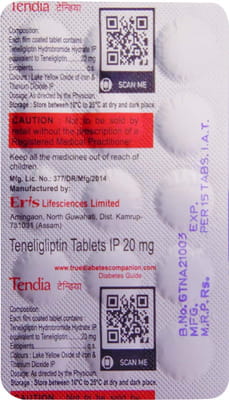 Tendia 20mg Strip Of 15 Tablets
