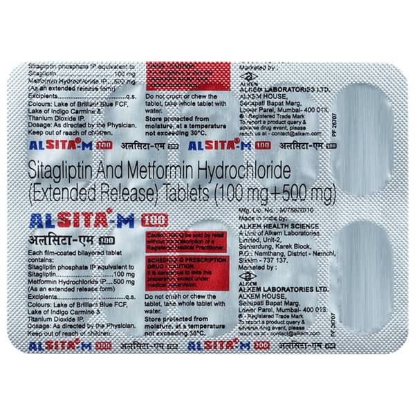 Alsita M 100mg Strip Of 10 Tablets
