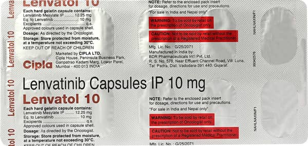 Lenvatol 10mg Strip Of 10 Capsules