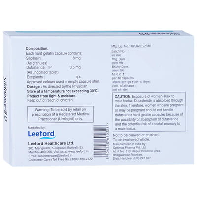 Sildoease 8 D Strip Of 10 Capsules