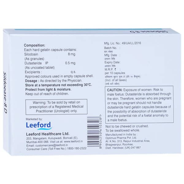 Sildoease 8 D Strip Of 10 Capsules