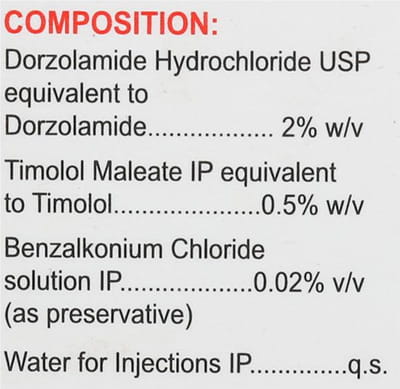 Dozolamide T Bottle Of 5ml Eye Drops