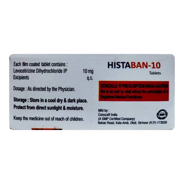 Histaban 10Mg Strip Of 10 Tablets