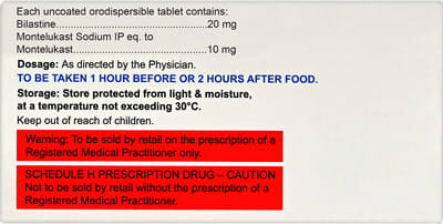 Bilafav M Odt 20/10mg Strip Of 10 Tablets