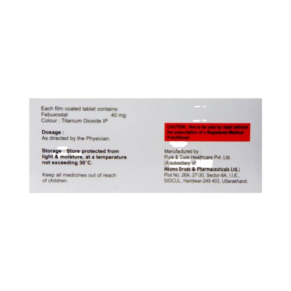 Febulog 40Mg Strip Of 10 Tablets