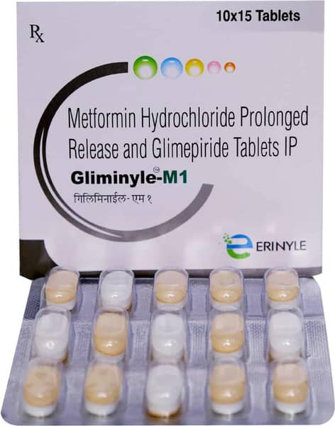 Gliminyle M 1mg Strip Of 15 Tablets