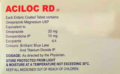 Aciloc Rd 20mg Strip Of 15 Tablets