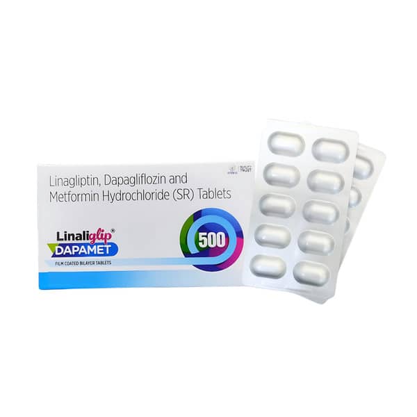 Linaliglip Dapamet 500Mg Strip Of 10 Tablets