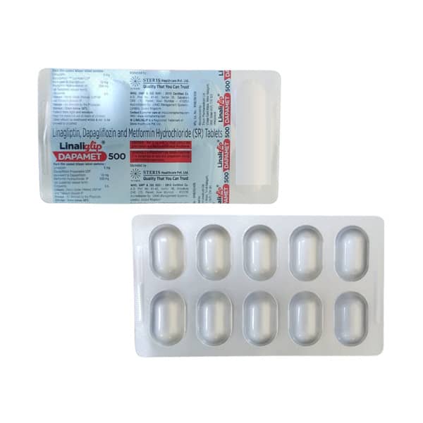 Linaliglip Dapamet 500Mg Strip Of 10 Tablets
