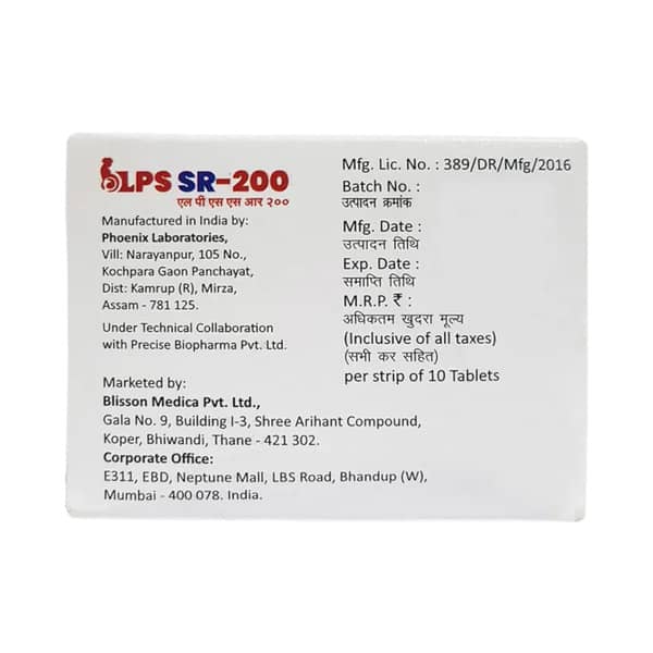 Lps 200Mg Sr Strip Of Tablets