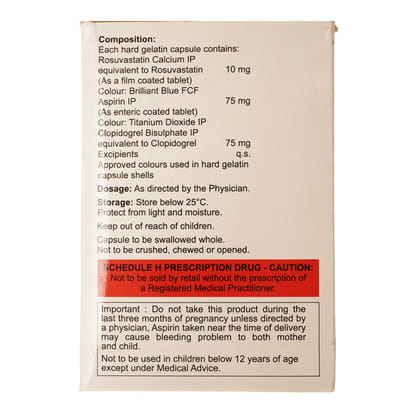 Rosutor Gold 10/75mg Strip Of 15 Capsules