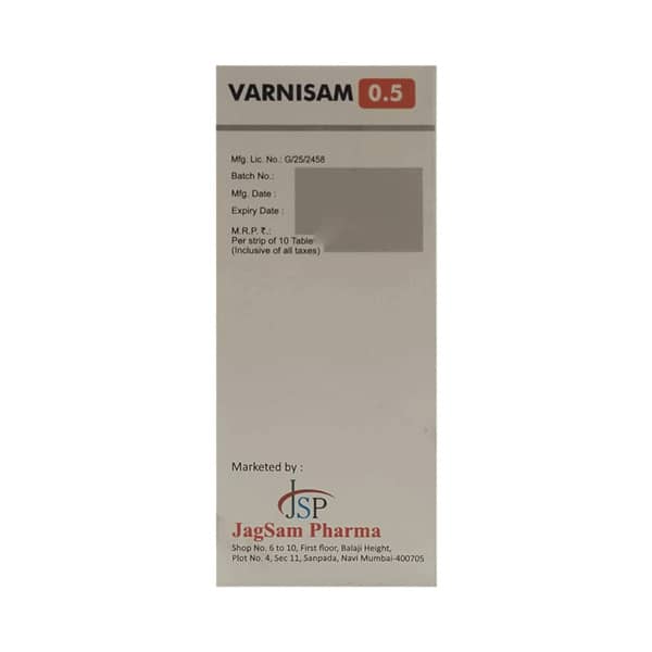 Varnisam 0.5Mg Strip Of 10 Tablets