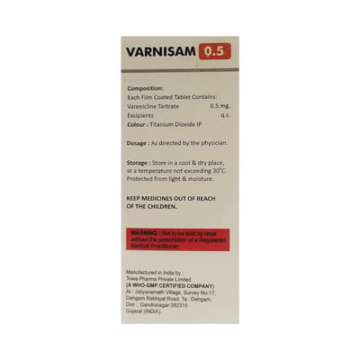 Varnisam 0.5mg Strip Of 10 Tablets