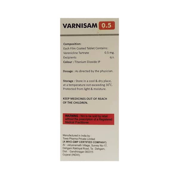 Varnisam 0.5Mg Strip Of 10 Tablets