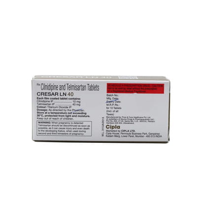 Cresar Ln 40/10mg Strip Of 10 Tablets
