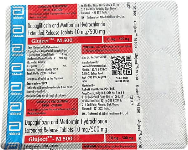 Gluject M 500Mg Strip Of 15 Tablets