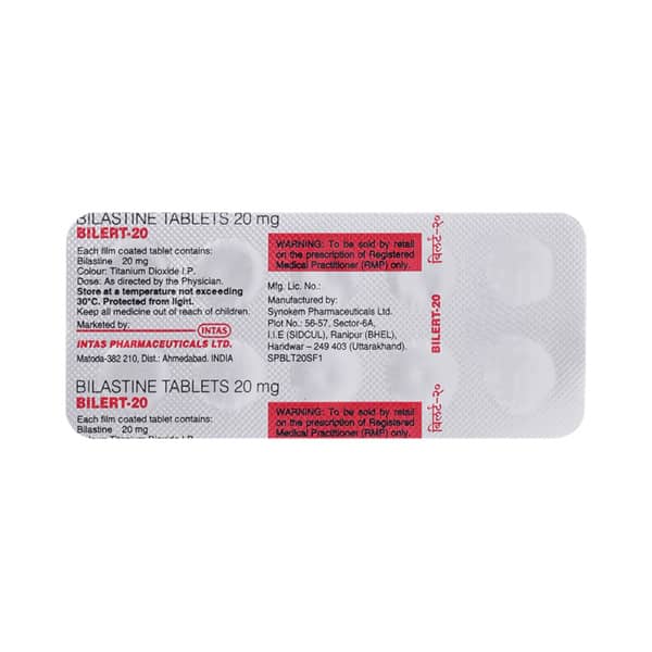Bilert 20mg Strip Of 10 Tablets