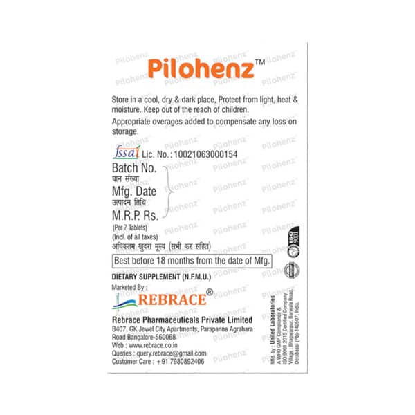 Pilohenz Strip Of 7 Tablets