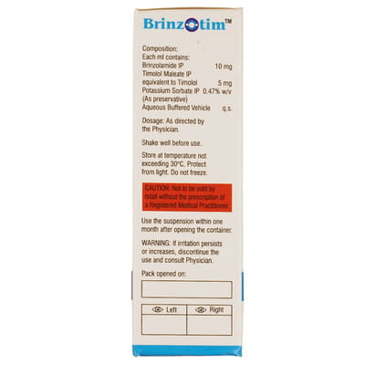 Brinzotim Bkc Free Bottle Of 5ml Eye Drops