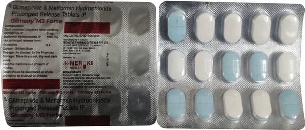 Glimsay M 3mg Forte Strip Of 15 Tablets