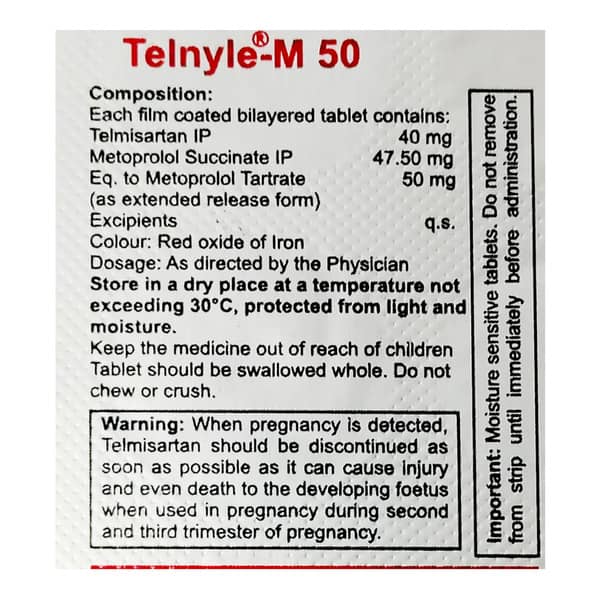 Telnyle M 50Mg Strip Of 10 Tablets
