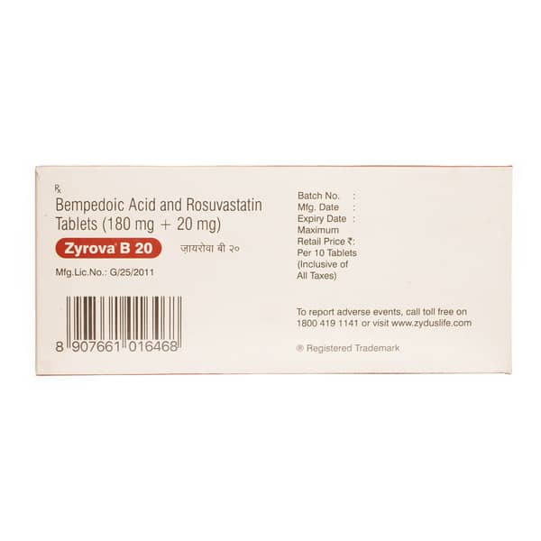 Zyrova B 20Mg Strip Of 10 Tablets