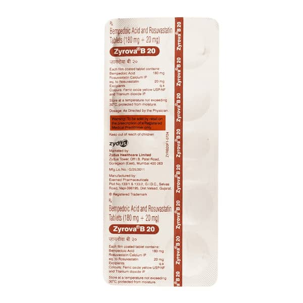 Zyrova B 20Mg Strip Of 10 Tablets