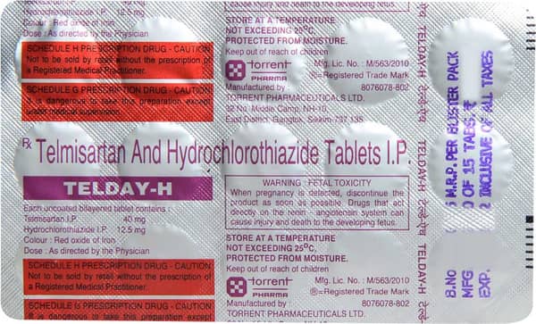 Telday H 40Mg Strip Of 15 Tablets