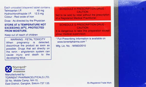 Telday H 40Mg Strip Of 15 Tablets