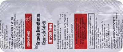 Ketodor 10mg Strip Of 10 Tablets