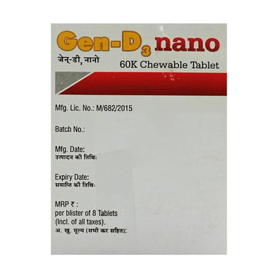 Gen D3 Nano Strip Of 8 Chewable Tablets