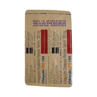 Vildapride Od 100mg Strip Of 15 Tablets