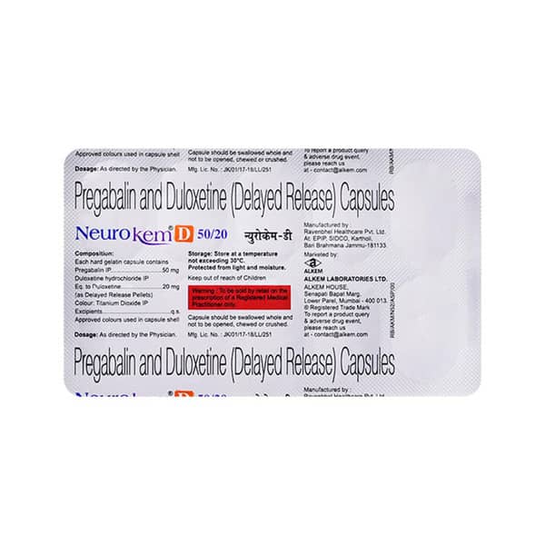 Neurokem D 50/20mg Strip Of 10 Capsules