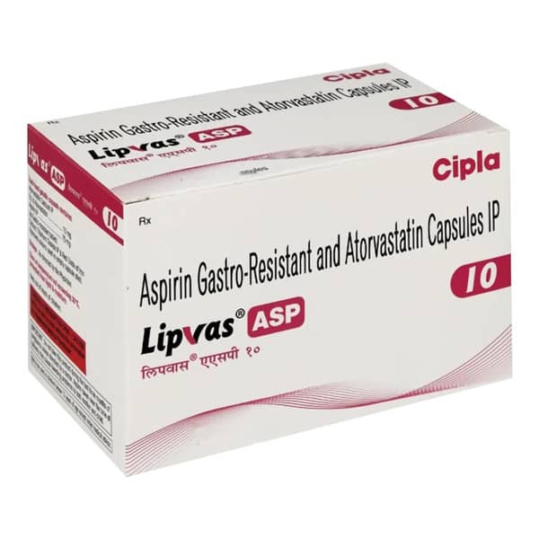 Lipvas Asp 10Mg Strip Of 10 Capsules