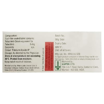 Tofakin 5mg Strip Of 10 Tablets